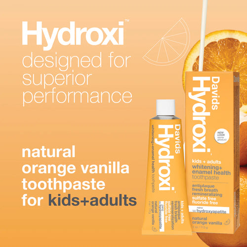 David's Hydroxi Kids+Adults Whitening+Enamel Health Premium Toothpaste, 113g