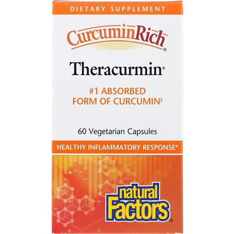 Natural Factors CurcuminRich Double Strength Theracurmin (60 veg caps)