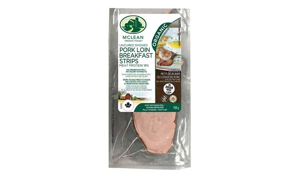 McLean Organic Canadian Pork Breakfast Strips (150g)