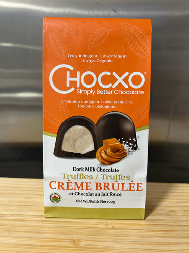 SEASONAL! ChocXO Dark Chocolate Creme Brulee Truffles, 100g