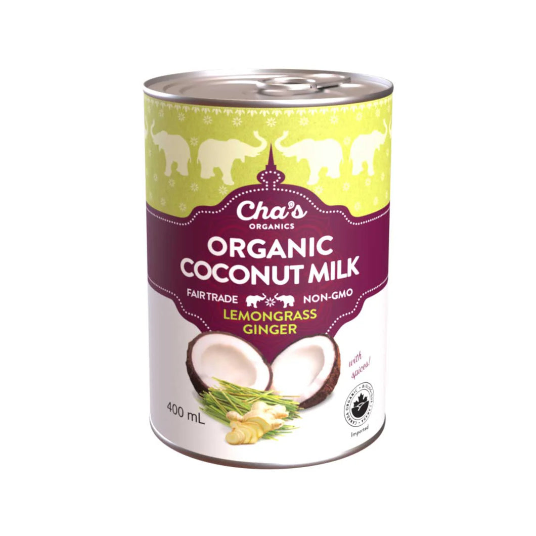 Cha's Lemongrass Ginger Organic Coconut Milk, 400ml