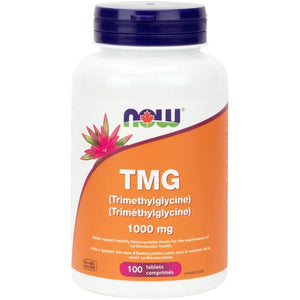 NOW TMG (Trimethylglycine), 1000mg, 100 tablets