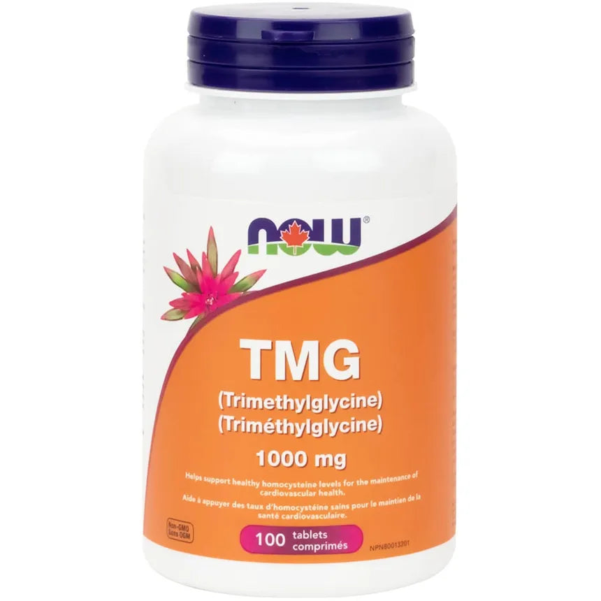 NOW TMG (Trimethylglycine), 1000mg, 100 tablets