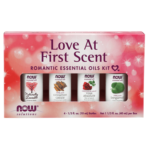 NOW Love at First Scent Essential Oil Kit, 4x10ml bottles