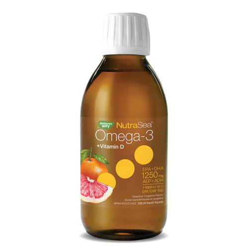 NutraSea Omega-3 + Vitamin D, Grapefruit/Tangerine 200ml