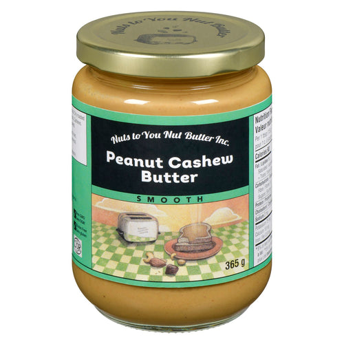 Nuts to You Peanut Cashew Butter, Smooth, 365g
