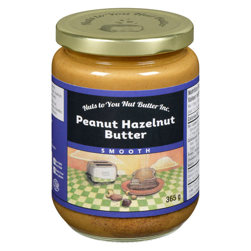 Nuts to You Peanut Hazelnut Butter, Smooth, 365g