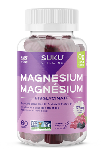 Suku Mega Magnesium Bisglycinate, 60 Gummies