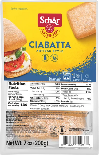 Schar Ciabatta Buns, 200g