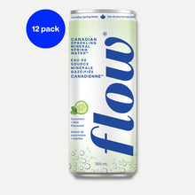 Flow Sparkling Alkaline Spring Water - Cucumber + Mint 6x355ml