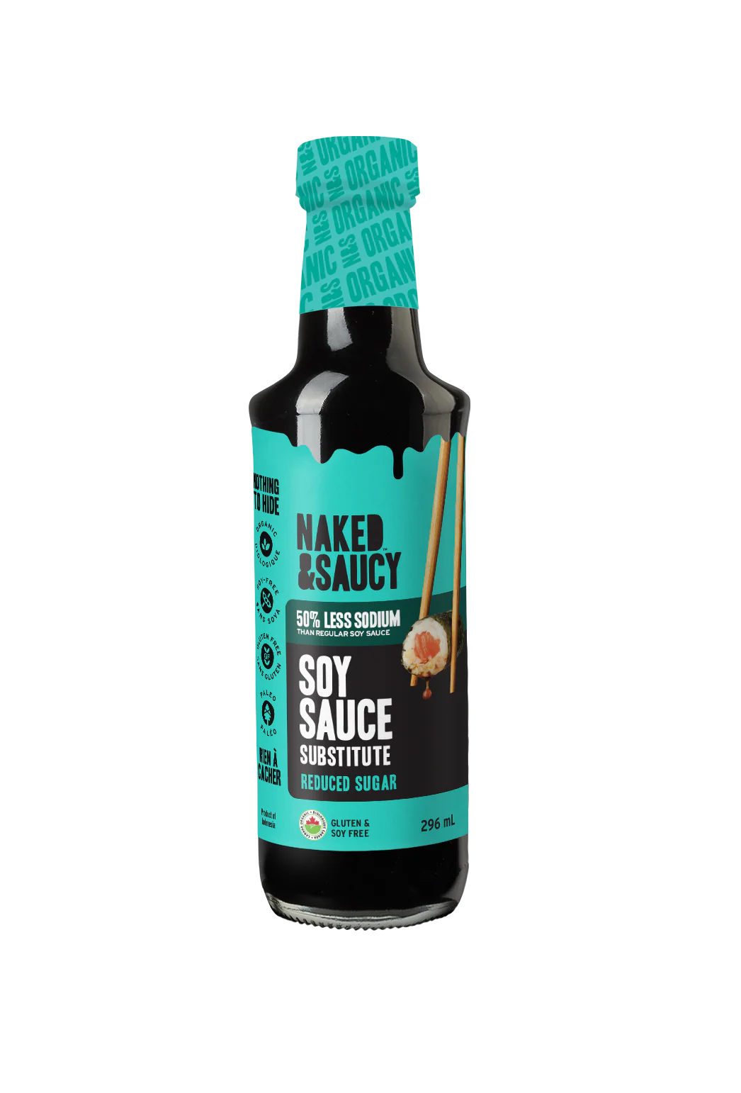 Naked & Saucy Soy Sauce Substitute, 50% less sodium 296ml