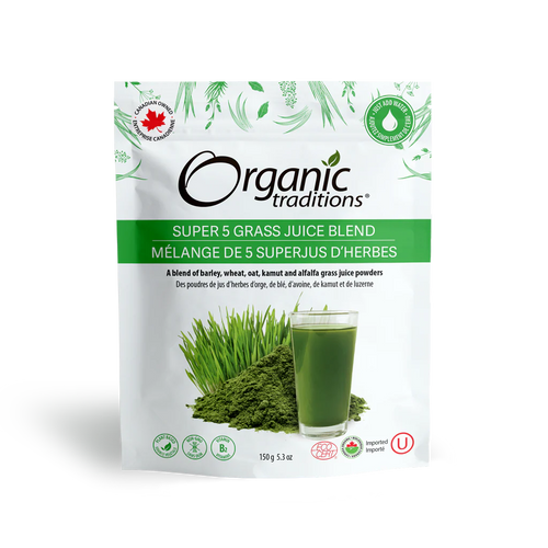 Organic Traditions Super 5 Grass Juice Blend, 150g