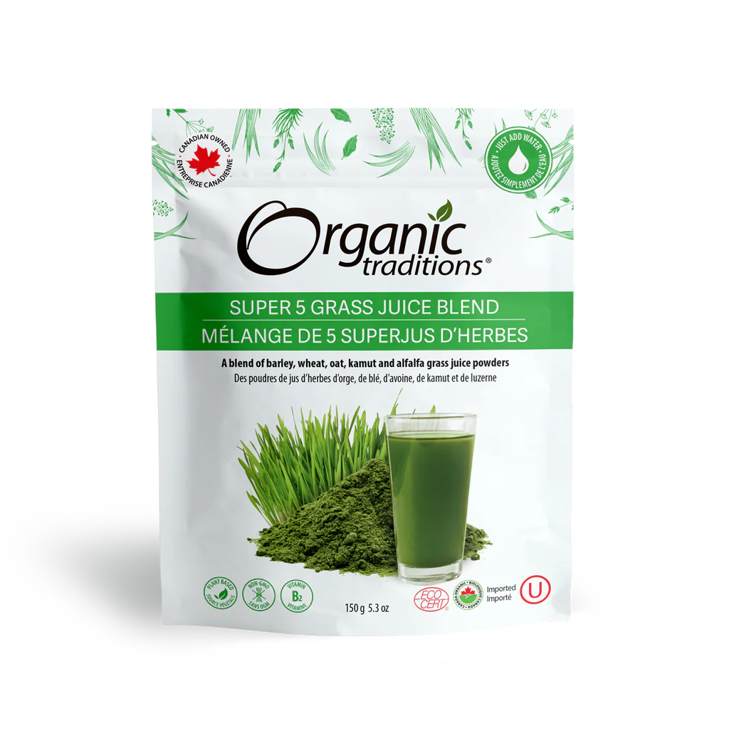 Organic Traditions Super 5 Grass Juice Blend, 150g