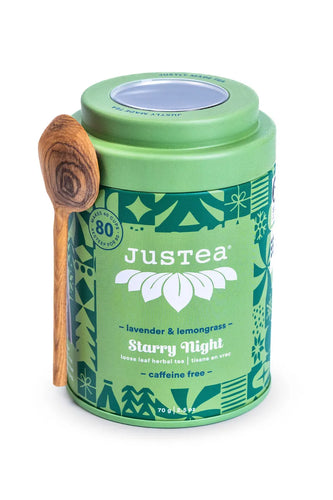 JUSTea Starry Night Loose Tea Tin, 70g