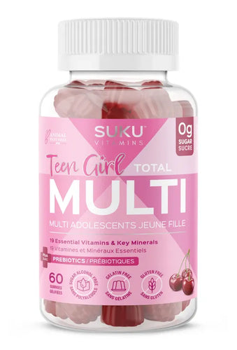 Suku Teen Girl Multi with Prebiotics, 60 gummies
