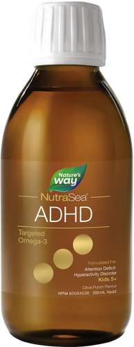 Natures Way NutraSea ADHD Targeted Omega-3, 200ml, citrus punch flavor