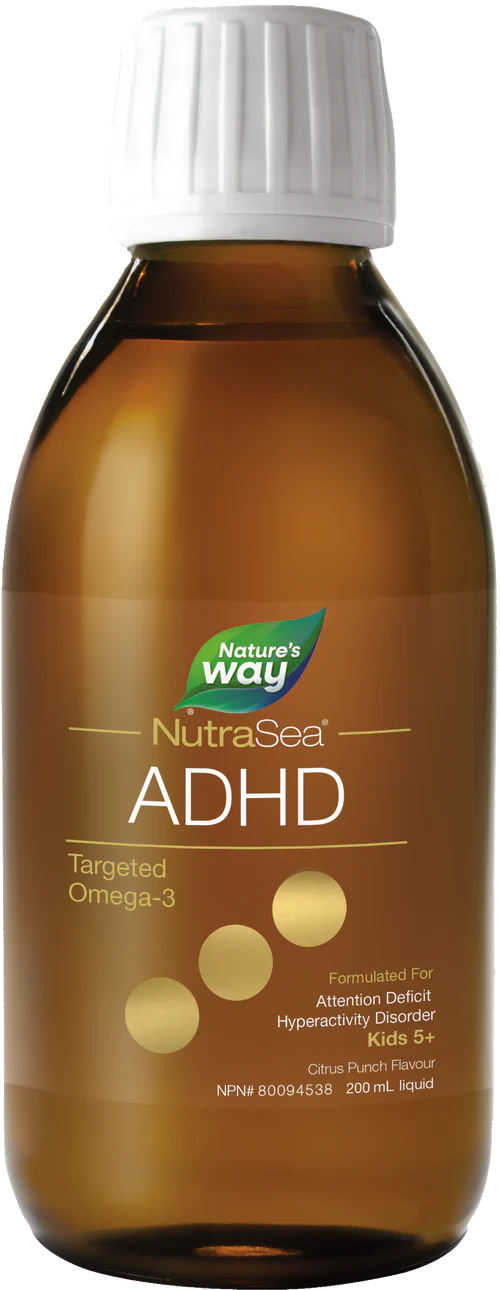 Natures Way NutraSea ADHD Targeted Omega-3, 200ml, citrus punch flavor