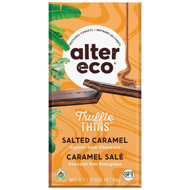 Alter Eco Truffle Thins Salted Caramel Chocolate Bar (84g)