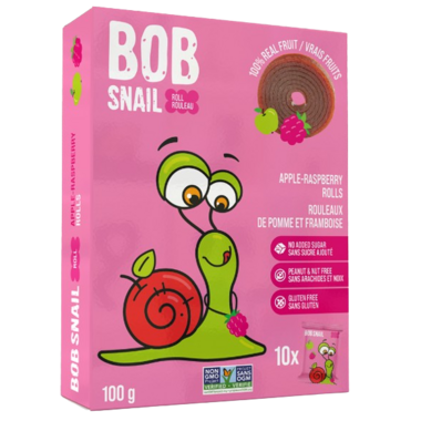 Bob Snail 100% Real Fruit Rolls - Apple-Raspberry (10/Pack)