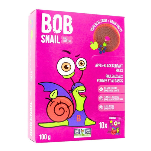 Bob Snail 100% Real Fruit Rolls - Apple Black Currant (10/Pack)