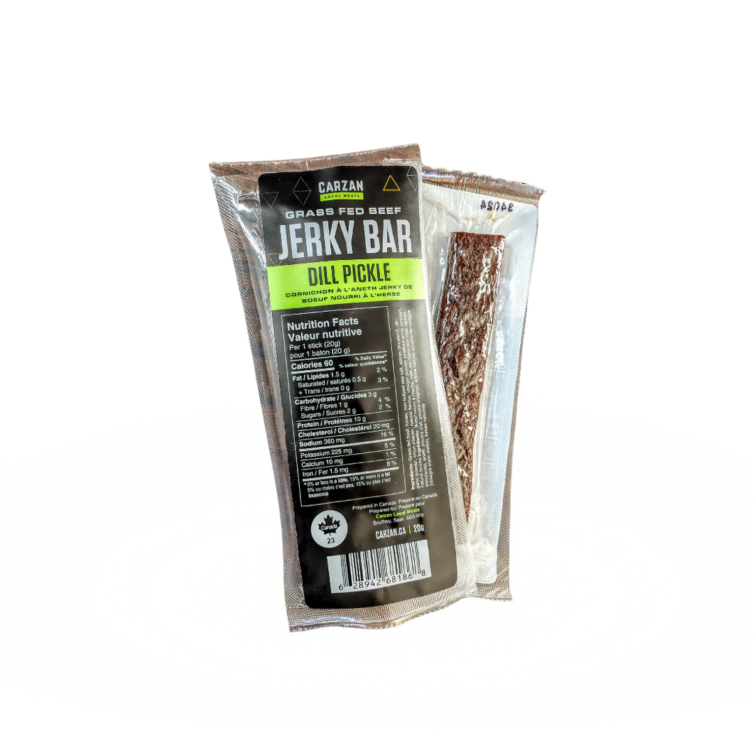 Carzan Grass Fed Beef Jerky Bar Dill Pickle (20g)