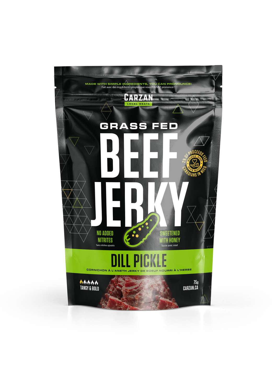 Carzan Grass Fed Beef Jerky Dill Pickle (75g)