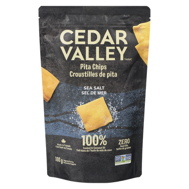Cedar Valley Pita Chips, Sea Salt, 180g