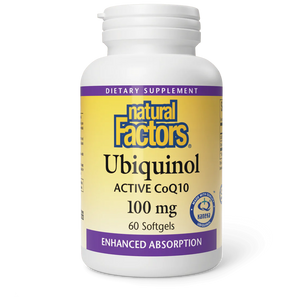 Natural Factors Ubiquinol Active CoQ10 100mg, 60 softgels