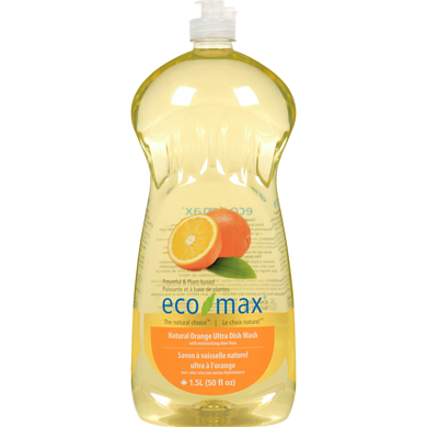 EcoMax Natural Orange Ultra Dish Washing Soap (1.5L)