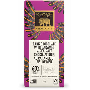Endangered Species 60% Caramel & Sea Salt Chocolate Bar (85g)