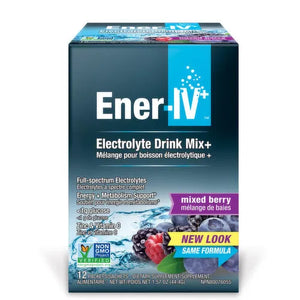 Ener-IV Electrolyte Drink Mix+ Mixed Berry (12 Pack)