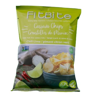 FitBite Cassava Chips Chili Lime (100g)