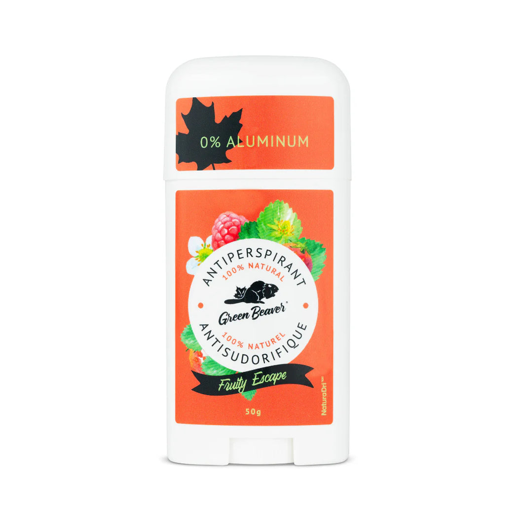 Green Beaver 100% Natural Antiperspirant, Fruity Escape, 50g