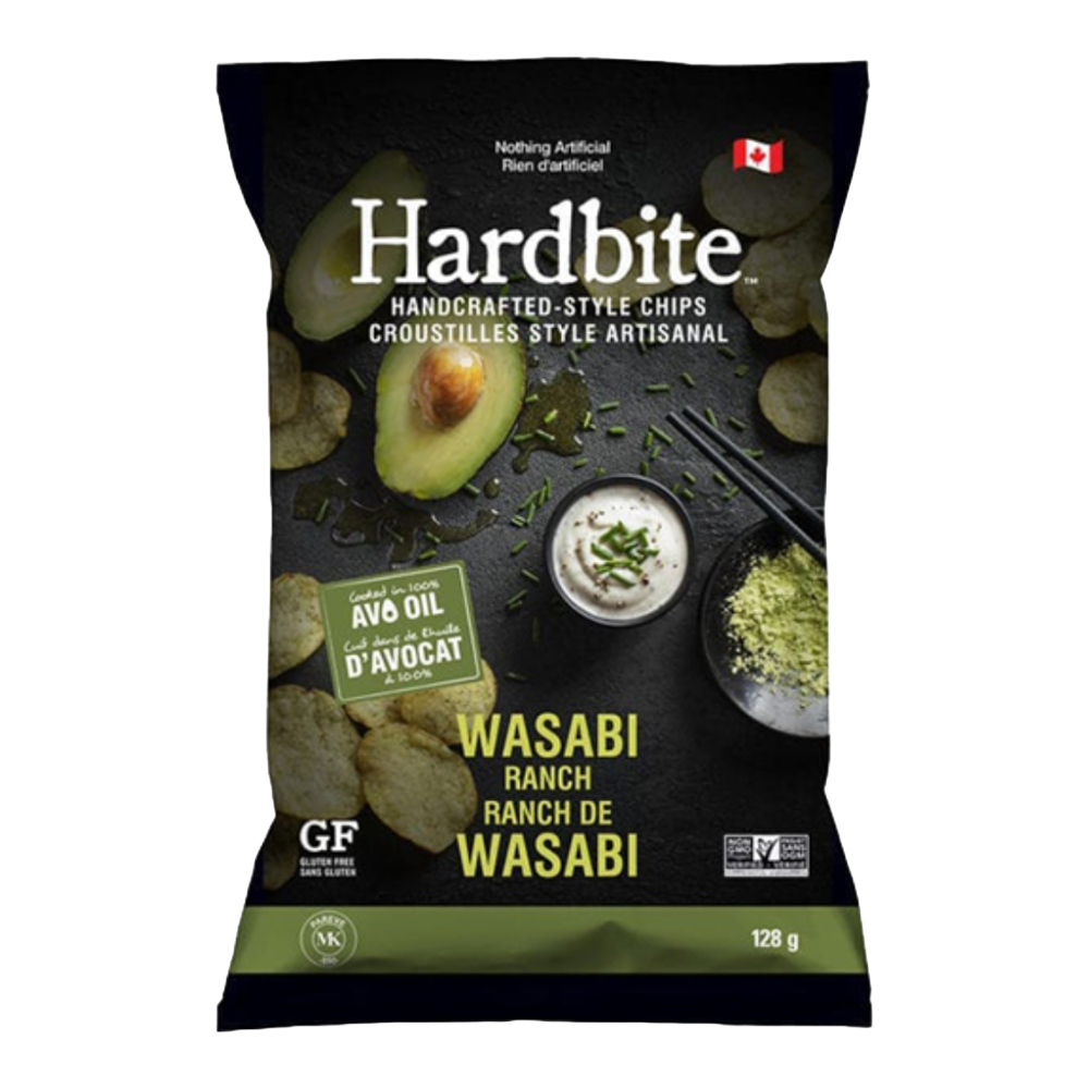 Hardbite Avocado Oil Wasabi Ranch Chips 128g