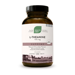 Health First L-Theanine Supreme 100mg (120 chewable chocolate tablets)