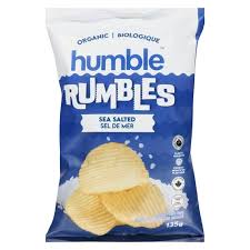 Humble Rumbles Potato Chips Organic Sea Salted (135g)
