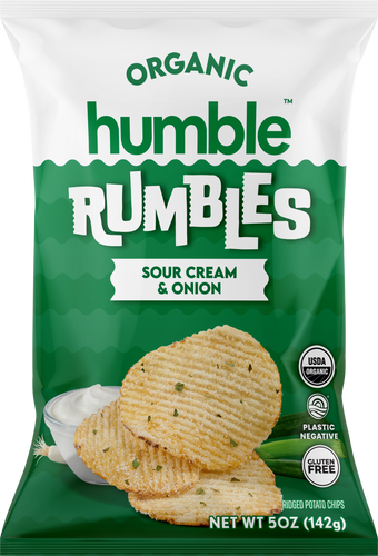 Humble Rumbles Potato Chips Organic Sour Cream & Onion (135g)