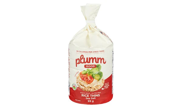 Plum-M-Good Organic Whole Grain Rice Cakes Thins Unsalted (95g)
