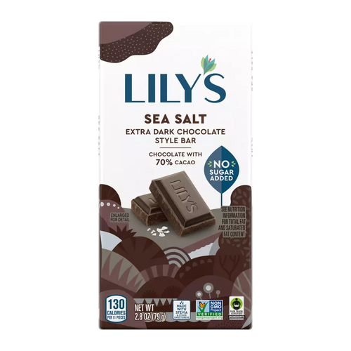 Lily's Sea salt dark Chocolate Bar (80g)