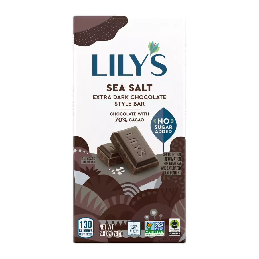 Lily's Sea salt dark Chocolate Bar (80g)