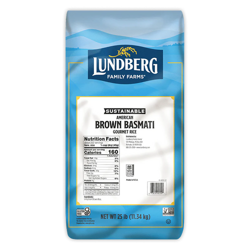 Lundberg Organic Brown Basmati Rice, 25lbs