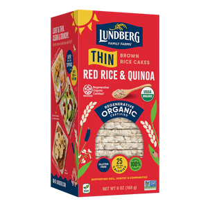 Lundberg Organic THIN Brown Rice Cakes - Red Rice & Quinoa (168g)