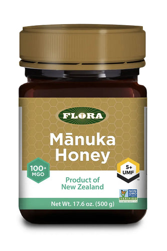 Flora Manuka Honey, 100+MGO, 5+UMF, 500g