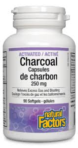 Natural Factors Activated Charcoal 250mg (90 softgels)
