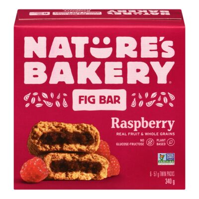 Nature's Bakery Fig Bar, Raspberry, 340g