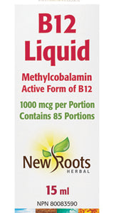 New Roots B12 Liquid 1000 mcg (15ml)