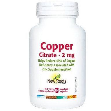 New Roots Copper Citrate 2mg (100 veg caps)
