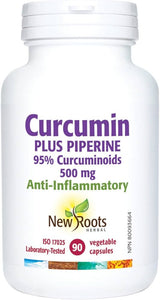New Roots Curcumin Plus Piperine 500mg (90 veg caps)