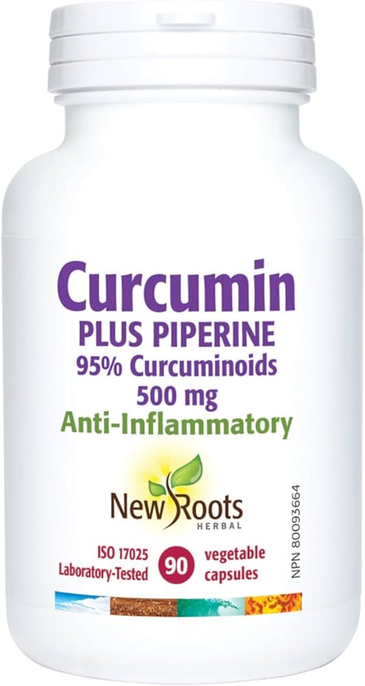New Roots Curcumin Plus Piperine 500mg (90 veg caps)
