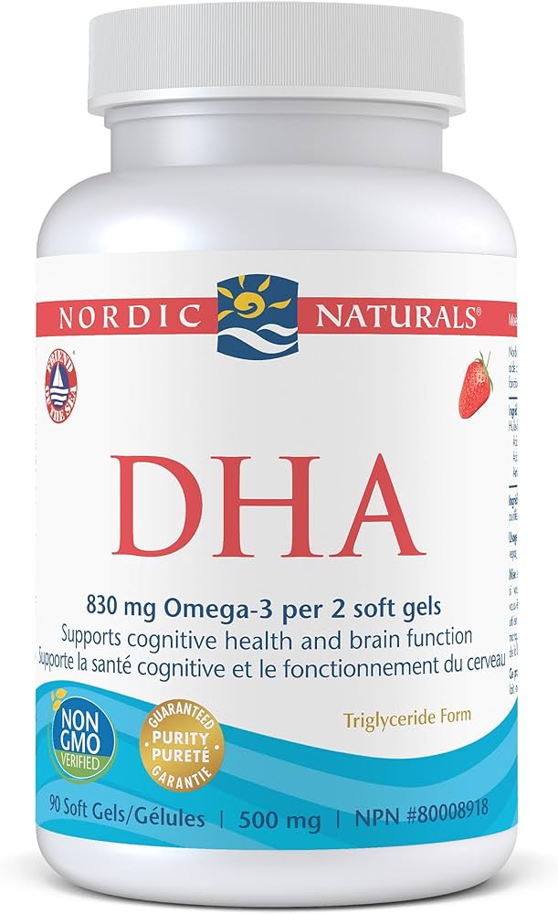 Nordic Naturals DHA Fish Oil Omega-3 (90 Soft Gels)